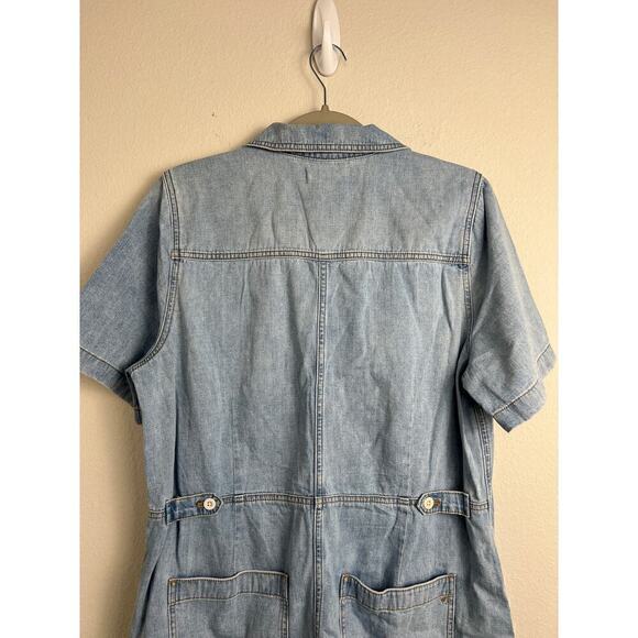 Madewell Women's Denim Utility Romper in Fitzgerald Wash Large - Picture 8 of 14